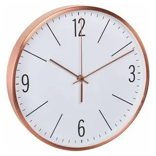 TFA Dostmann 60.3534.51 Funk Wanduhr 300 mm x 45 mm Kupfer Leisegang-Uhrwerk