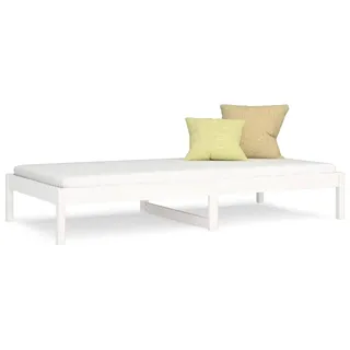 vidaXL Tagesbett ohne Matratze Weiß 90x200 cm Massivholz Kiefer - Weiß