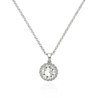 namana Halo Anhänger mit Swarovski Kristallen, Strahlenkranz Anhänger Kette für Damen und Mädchen, Halskette Damen mit Geschenkbox