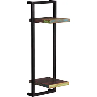 SIT Möbel Wandregal 105 x 25 x 75 cm Schwarz/Bunt