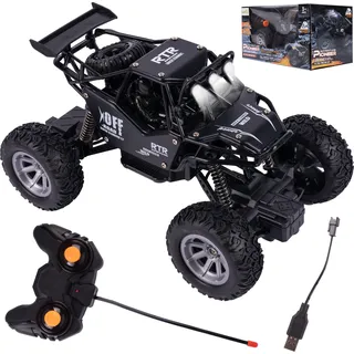 MalPlay Auto RC Off Road Adventure Pioneer solides Metall Ferngesteuertes Reichweite 10m Spielzeug Rennwagen ab 3 Jahren - Schwarz
