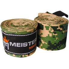 Meister Handbandagen für Boxen und Kampfsport, 4,5 m, elastisch, aus Baumwolle, 1 Paar, damen Mädchen Jungen Herren, Army Camo, 180" x 2" (Pair)