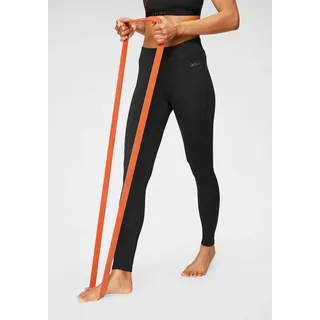 Leggings OCEAN SPORTSWEAR "Yoga-Tights", Damen, Gr. 38, N-Gr, schwarz, Single Jersey, Obermaterial: 88% Polyester, 12% Elasthan, eng lang, Hosen Leggings, mit Mesh-Einsätze