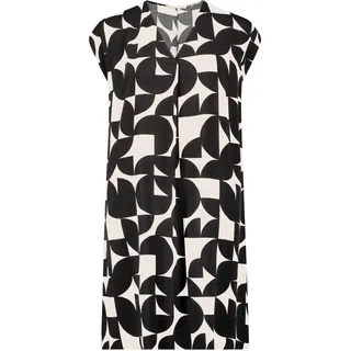 Bodykleid BETTY & CO "Casual-Kleid mit Print", Damen, Gr. 38, EURO, schwarz (schwarz, weiß), Obermaterial: 100% Viskose CV., Kleider Bodykleid