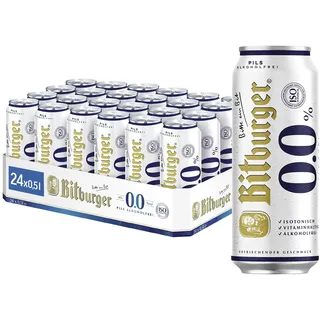 Bitburger 0,0% Pils Alkoholfrei - Dosen-Bier (24x 0,5l) - Isotonisch - Nach Deutschem Reinheitsgebot Gebraut - WM Edition: nur so lange der Vorrat reicht