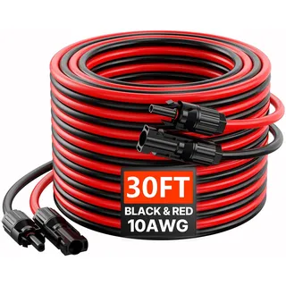 Vevor 9,14 m Solarkabel Verlängerungskabel 2er-Set 10AWG