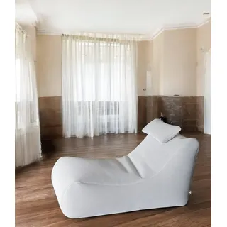 Talamo Italia Pouf Abuli, Mehrzwecksessel, Sitzsack, Hockerhocker, Italy, 70x120 h65 cm, Weiß