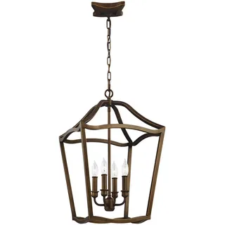 Elstead Lighting Hängeleuchte , Messingfarben , Metall , 70.5 cm , Grüner Punkt, RoHS , Lampen & Leuchten, Leuchtenserien