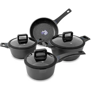 Kopf Topfset Thermo Pro, Aluguss, Induktion, Antihaftbeschichtung, 7-teilig , Kunststoff , Rund , antihaftbeschichtet , Kochgeschirr, Töpfe, Topfsets