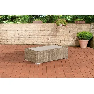 CLP Polyrattan Lounge Tisch Madeira 110 x 60,natur