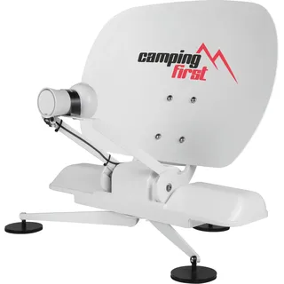 Camping First Satmex mobil 3 – Vollautomatische Sat-Antenne (Für den mobilen Einsatz, selbstständige Ausrichtung auf Astra 19,2° Ost, Keine Separate Stromversorgung nötig) – Weiß