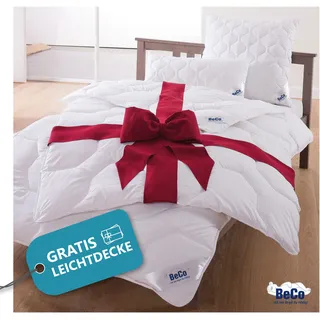 Beco BeCoBeCo 2 für 1 Microfaser Bettdecke mit GRATIS Sommerbettdecke in der bestellten Größe135 x 200 cmleicht