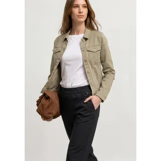 Stoffhose STREET ONE, Damen, Gr. 40, Länge 28, schwarz, Web, Obermaterial: 55% Viskose, 42% Polyester, 3% Elasthan. Futter: 100% Polyester, unifarben, bequem lang, Hosen Stoffhose, Barrel Leg Hose mit Schnallendetail