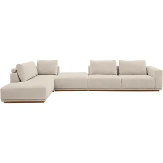Musterring Wohnlandschaft Anreihsofa mit Armlehne rechts, Eckteil links mit Kissen & Hocker