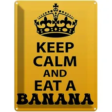 Blechschild 30x40 cm - Keep Calm and eat a Banana