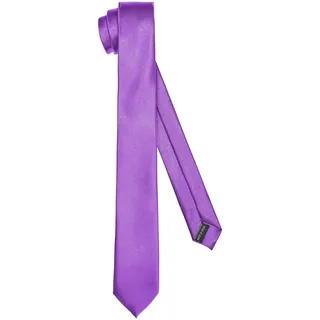 Ladeheid Klassische Herren Krawatte, glänzend, Perfekt für Büro & Festlichkeiten, Vielfältige Farben - Ideal für Geschäftsmeetings, Hochzeiten TMS-6 (150cm x 6cm, Violett)