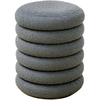 Svita Hocker Blossom XS mit Stauraum Grau , Textil , 40x43x40 cm , Wohnzimmer, Sessel, Hocker & Hockerbänke, Poufs