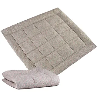 molis&co - Krabbeldecke für Baby 120x120 cm - 100% Baumwolle (OEKO-TEX) - Spielmatte Baby Multifunktional, Dick & weich gepolstert - Ideal als Babydecke & Spieldecke Baby - Peony