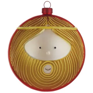 Alessi Giuseppe 1 Stück Weihnachtsbaumkugel aus mundgeblasenem Glas, handdekoriert AMJ13 3 Mehrfarbig One Size