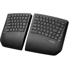 Perixx PERIBOARD-624B - Kabellose ergonomische Split-Tastatur - Flachen Tasten - Neigungswinkel einstellbar - US-englisches Layout