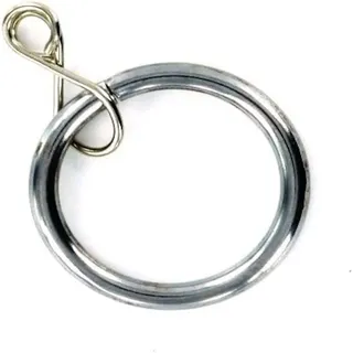 Merriway BH05398 Gardinenstangenring für lose, Nickel, 35 mm, 24 Stück Vorhangstange mit Ösen, Metall, Innenmaß