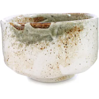 Mino Ware Japanese Handcrafted Matcha Tea Bowl Beige, Matcha Tea Cup Ceremony, Authentic Pottery, Yuki Shino Chawan