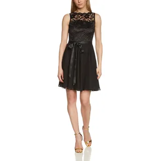 Swing Damen Cocktail Kleid mit floraler Spitze, Gr. 44, Schwarz (schwarz 1010)