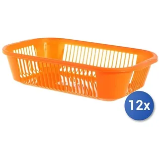 12x Korb Brot Home Rechteckig 34x21 Orange