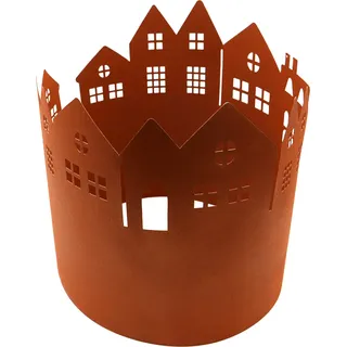 UNUS® Beeteinfassung Blumen Metall Rostoptik rund 27,5cm ? Höhe 28cm - Braun