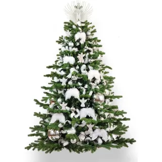 Geschmückter künstlicher weihnachtsbaum mit 97 Stk Kugeln ANGEL WINGS 180 cm mit Metallständer - Bunt