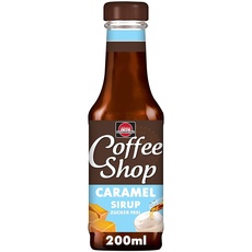 Schwartau Coffee Shop Caramel ohne Zucker, Kaffeesirup zum Verfeinern von Kaffeespezialitäten, 200ml