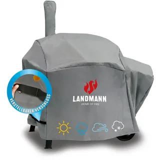 Landmann Grillabdeckung | PVC Grillzubehör - Wetterfest | Abdeckhaube für Grills | Grillhaube, Abdeckplane für Outdoor | Wetterschutzhaube für Grill - reißfest | 118x71.5x145 cm