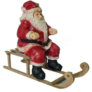 Design Nikolaus auf Schlitten Garten Statue Skulptur Figuren Skulpturen Deko Neu - Bunt