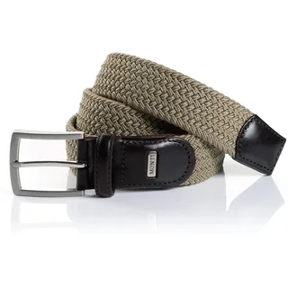 Flechtgürtel MONTI "HAMBURG", Herren, Gr. 85, beige, Materialmix, Gürtel Flechtgürtel, 3,5 cm breit, Elastischer Flechtgürtel, Casual-Business-Sportiv