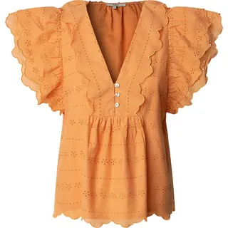 Pepe Jeans Dame Kurzarm-bluse - Washed orange L