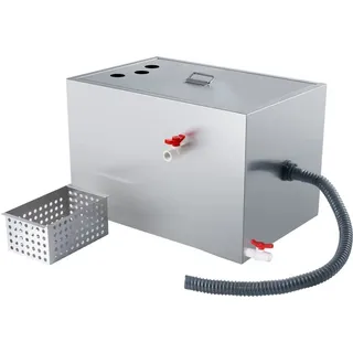 FettAbsch-40lbs-Kommerz Fettabscheider-9,96 GPM Oben-Spülen-Edelstahl-10 GPM Abwasser-Öl-Wasser-Abscheider für Restaurant usw.