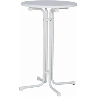 MFG Stehtisch Ø 70 x 110 cm weiß klappbar