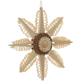Baumbehang Spanstern braunes Mittelteil Ø12cm NEU Anhänger Baumschmuck Holzstern