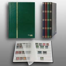 Prophila Collection 16 weiße Seiten A5 Briefmarken-Einsteckbuch grün