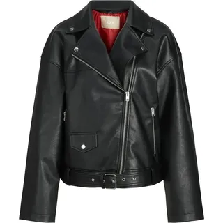 Jack & Jones Frida Biker Lederjacke Schwarz S Damen Schwarz S - Schwarz