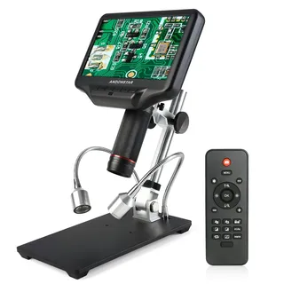 Andonstar AD407 3D HDMI Löten Digital Mikroskop mit 4MP UHD und 7 Zoll Einstellbarer LCD Bildschirm USB Video Mikroskope für Telefon Reparatur SMT SMD DIY