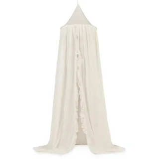 jollein Betthimmel Vintage 245 cm - Ivory | OEKO-TEX-Zertifziert, Betthimmel Babybett, Elfenbeinfarben, Kinderzimmer Deko