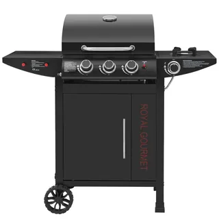 Royal Gourmet Gasgrill 3+1 Brenner schwarz