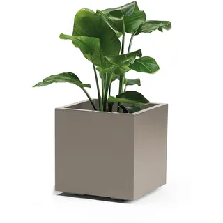 Pflanzkübel Pflanztopf Blumentopf 40 cm taupe mit Rollen und Wasserreservoir