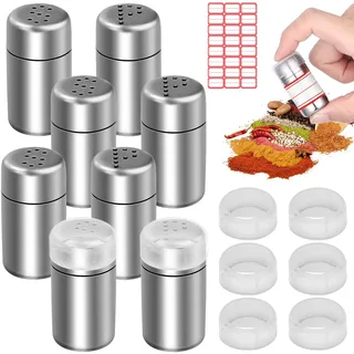 Spetsbst 8 Stück Mini Salzstreuer für Unterwegs 15ml Salzstreuer mit Deckel