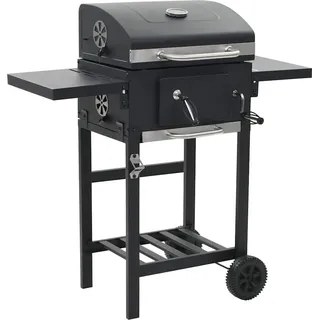 vidaXL 3-in-1 Outdoor-Pizzaofen & Grill Schwarz - Schwarz