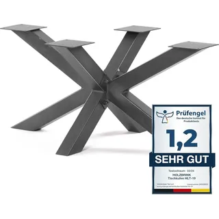 HOLZBRINK Tischbeine aus Metall, Tischgestell für Beistelltisch Couchtisch Gartentisch, 98x58x43 cm (LxBxH), Weiss, 1 Stück, HLT-19-G-JJ-9016
