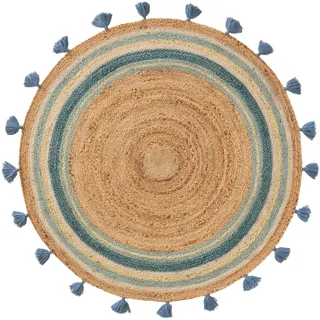 Lytte Kinderteppich Lovis Türkis ø 115 cm rund - Teppich für Kinderzimmer