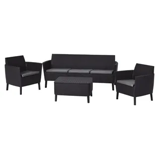 Gartenmöbel-Set KETER Salemo 3-Sitzer-Sofa – graphit / grau - Grau