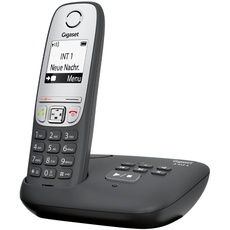 Gigaset A415A, Schnurloses Telefon DECT mit Anrufbeantworter, Freisprechfunktion, Kurzwahltasten, Telefonbuch mit 100 Einträgen, Kontrastreiches Grafik Display und leichter Bedienung, schwarz